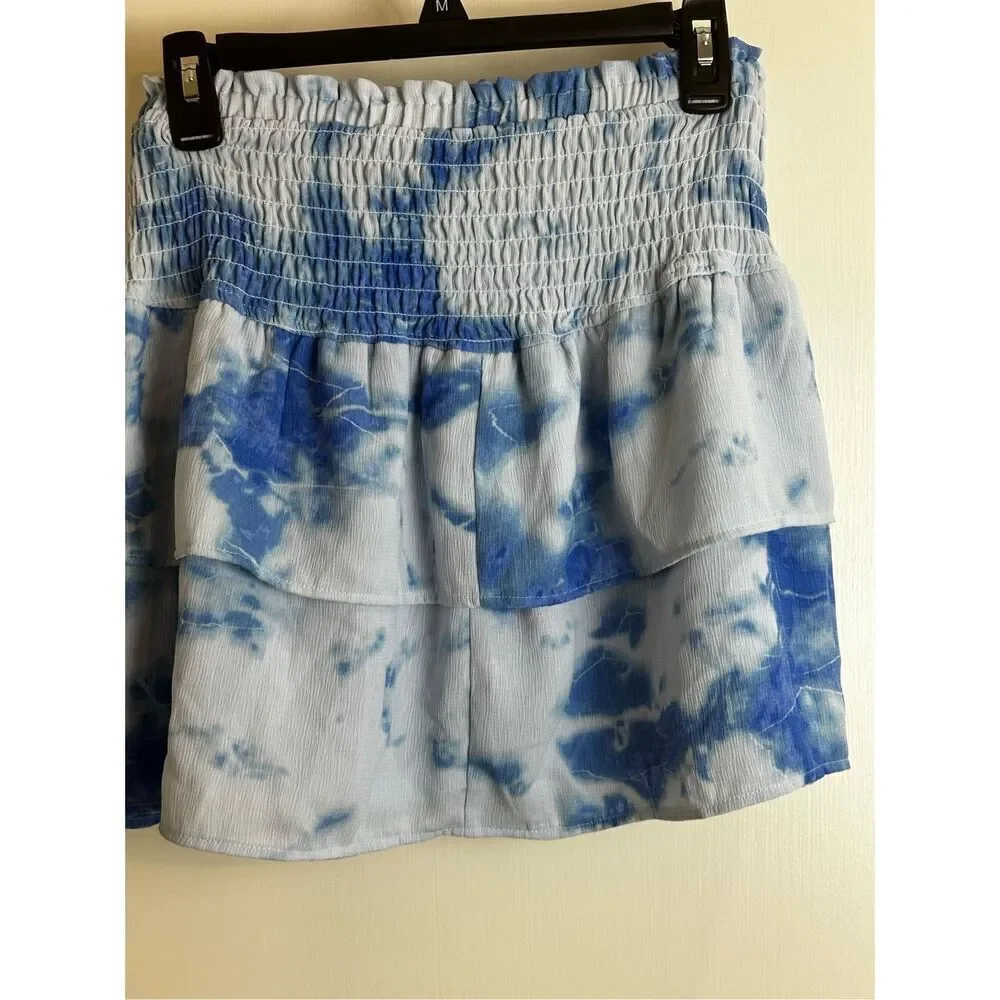 Miken NWT size XL blue on blue layered skirt